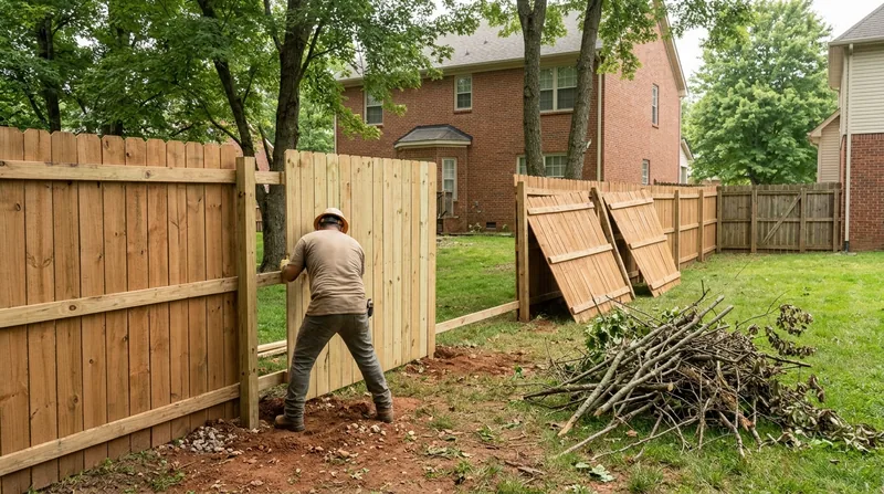 Storm Damage Fence Repair Lexington
